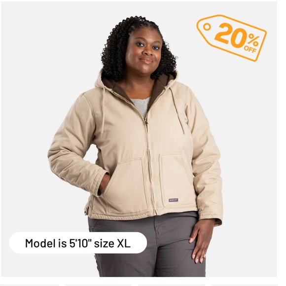 Berne Women's Sherpa-Lined Duck Hooded Jacket Medium - Picture 8 of 8